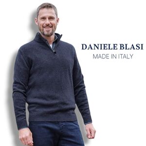 Daniele Blasi 1/4-Zip Wool Sweater Made in Italy